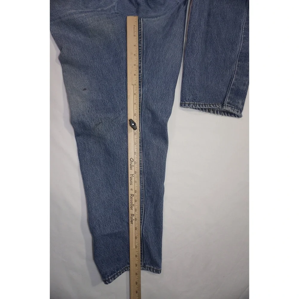 Levi's 501xx W48 L32 Blue Denim Straight Leg Jeans Made In USA Vintage
